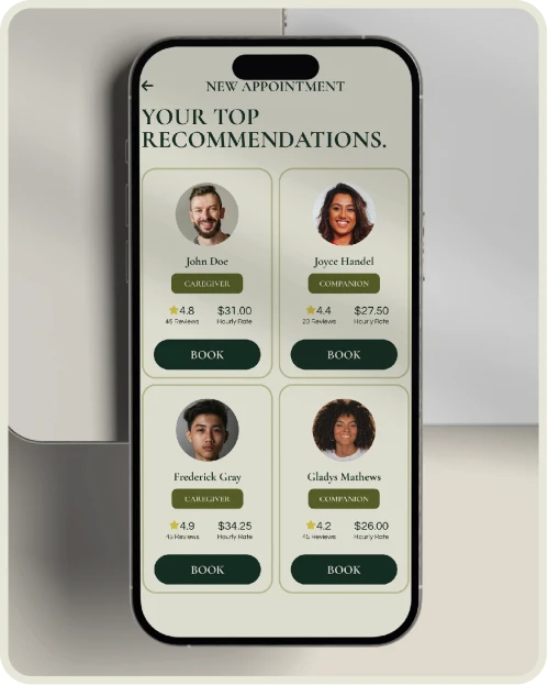 Pick, Swap, and Bookmark Caregivers